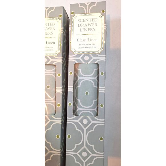 World Market Scented Drawer Liners Clean Linen 5 PKGs 18" x 24" - Picture 3 of 4